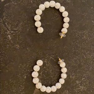 Lele Sadoughi - Slim Stardust Beaded Hoop Earrings